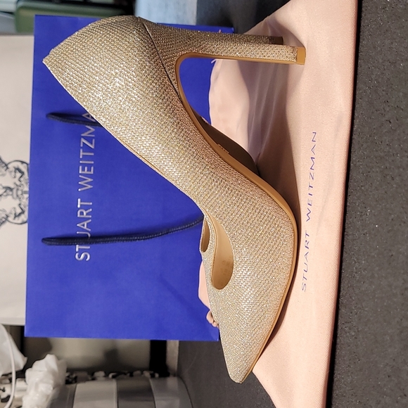 SW✨️ Sparkly Bling Bridal Heels sz 9.5B - Picture 9 of 12